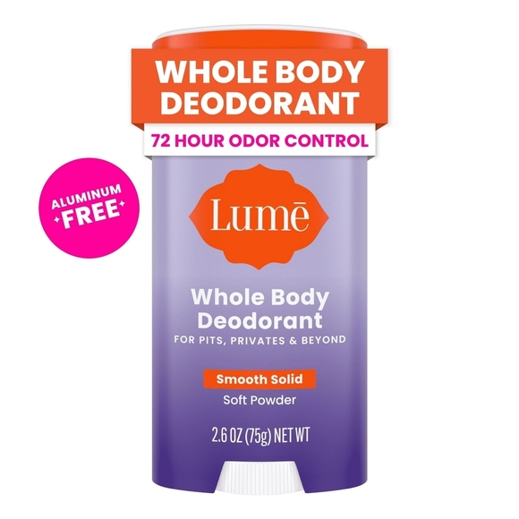 Lumé Whole Body Deodorant Smooth Solid Stick Soft Powder Travel Size 0.5 oz - Picture 2 of 11